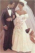 Bride & Groom Afr.Amer. 14"t veil not incld