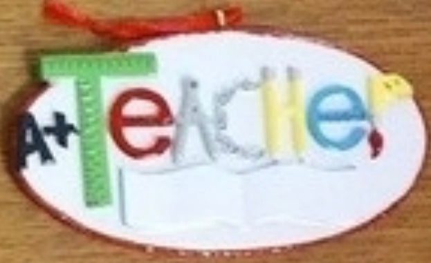 KP Teacher Orn. 2”x4”