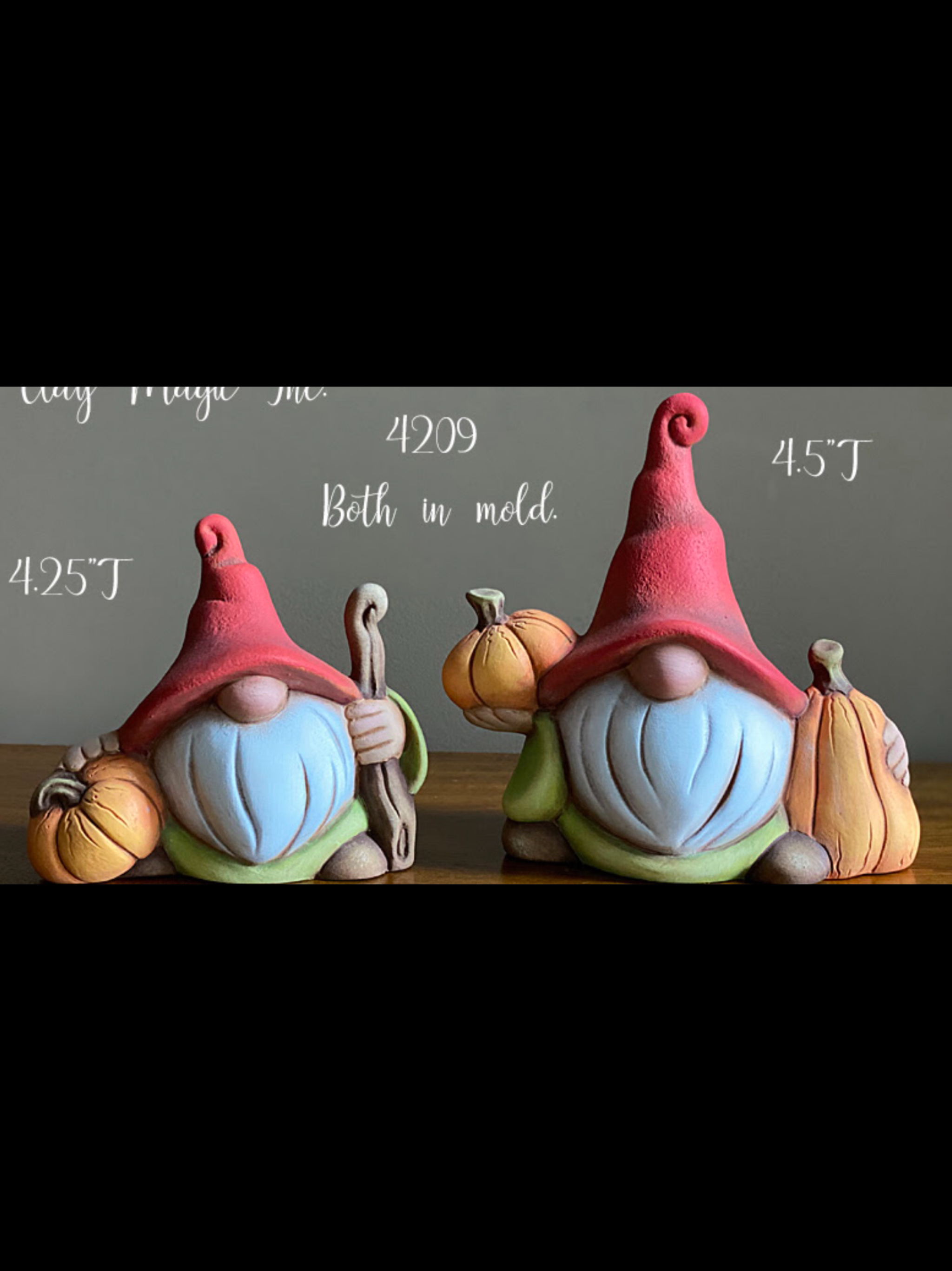 Two Gnomies w/Pumpkins