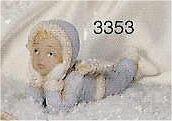 Winter Cherub on Tummy 5"L