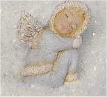 Winter Cherub Sleeping 4"T