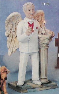 Grandpa Angel w/column 9.5"T