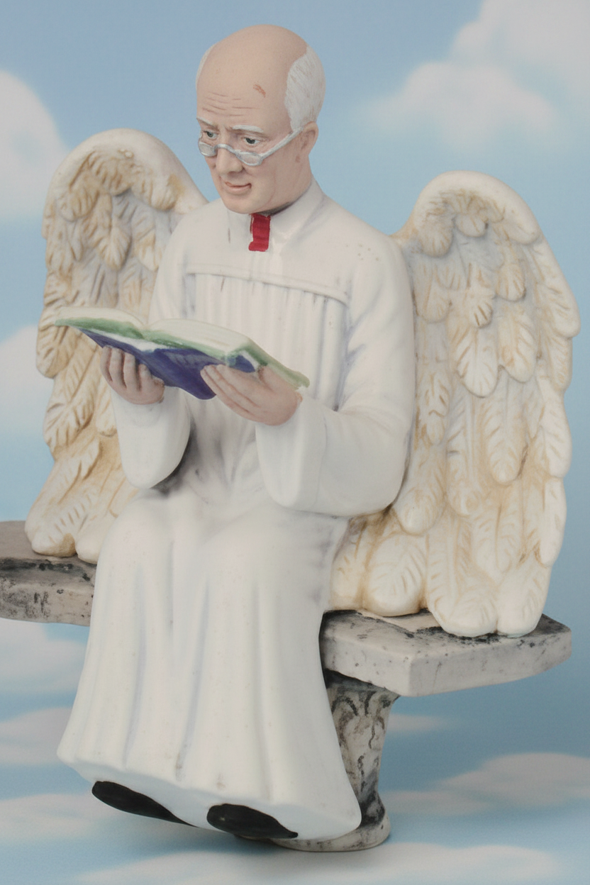 Grandpa Angel w/book 7.5"