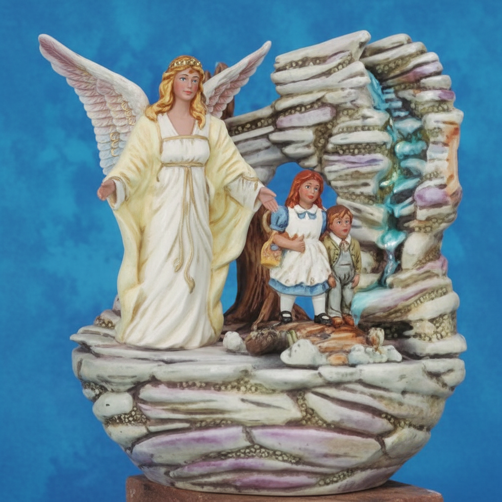 Guardian Angel Fountain 11"T