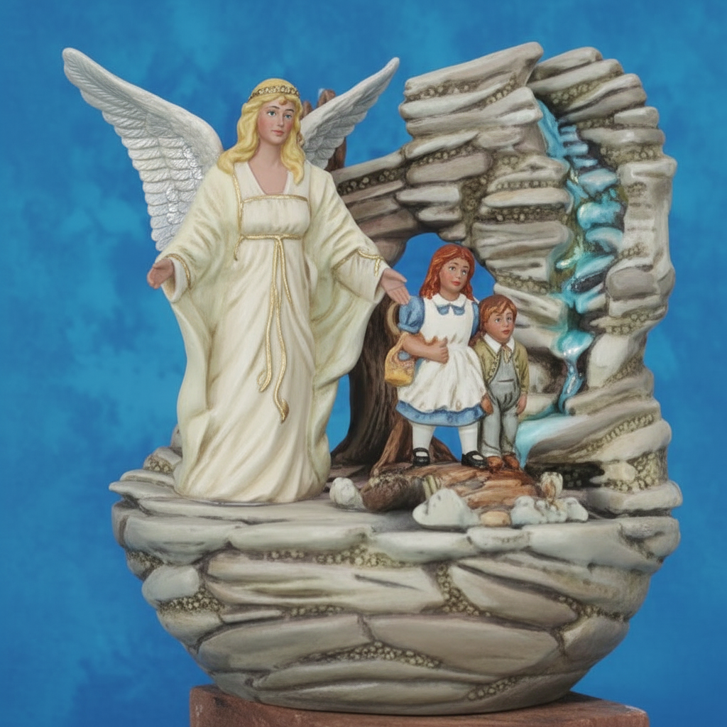 Guardian Angel Fountain 11"T