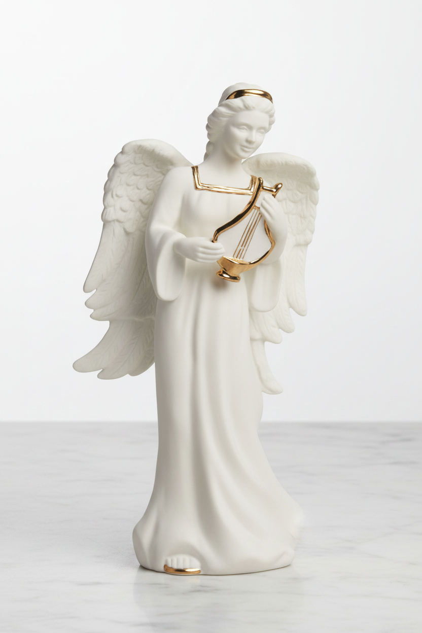 Angel w/Harp 12"T