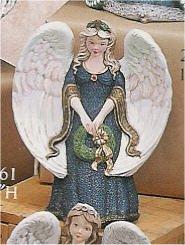 Gare Angel w Wreath 10"T