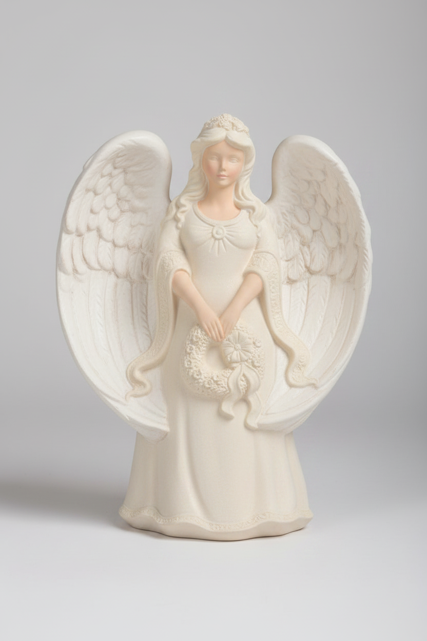 Gare Angel w Wreath 10"T