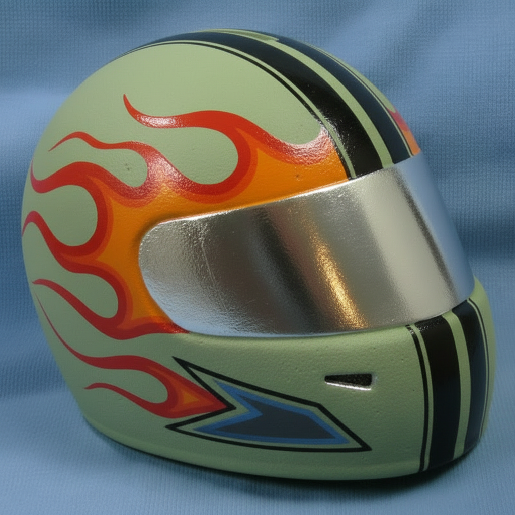 Racing Helmet Bank 6.25 x 5"