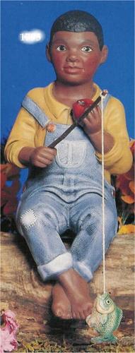 Sm. Boy Fishing Blk 13"T