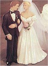 Bride & Groom 14"t veil not included