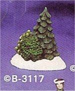 Village Tree & Bushes 4"t