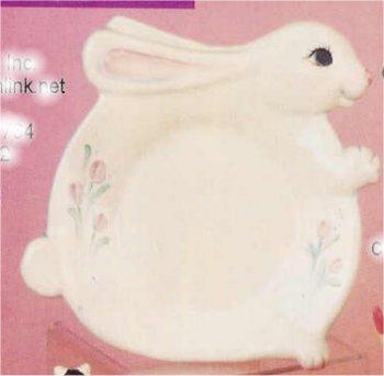 Ceramic Animal Plates - Unpainted Bunny Plate for Sale | R & R Ceramics