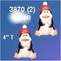 Penguin Ornaments (2) 4"t