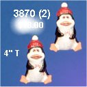 Penguin Ornaments (2) 4"t