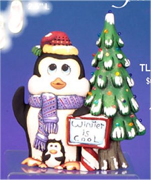 CPI Penguin w/Tree Lite Up 13"t  pinlites incld.