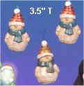 CPI Snowmen Ornaments (3) 3.5"t