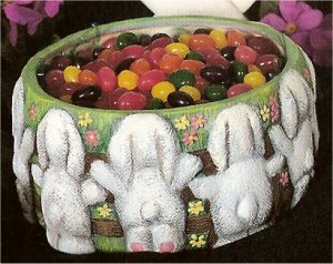 Bunny Bowl 6.75"D contents Not Included