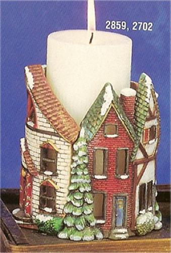 Village Candle Holder 5.5"T x 4"dia.