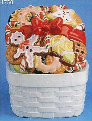 Christmas Cookie Canister 4”T