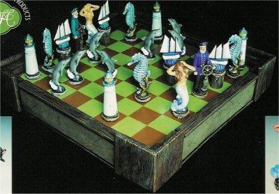 Nautical Chess Set Board & Walls included