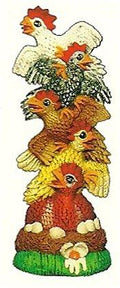 Stack of Chickens 10"t