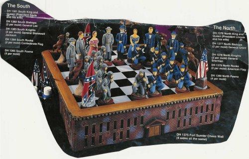Civil War Chess Set Board includedUnpainted