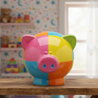 Clay Magic Piggy Bank 6.5"T