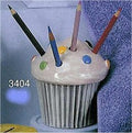 Cupcake Pencilholder 4.25"T pencils/ncld.