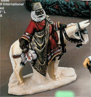 African Santa on Mule 11"L