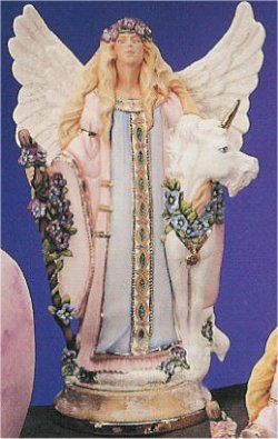 Angel w/Unicorn 12"T