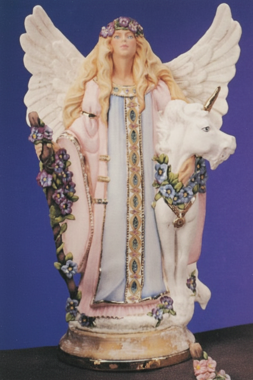 Angel w/Unicorn 12"T