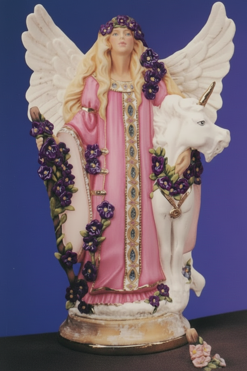 Angel w/Unicorn 12"T