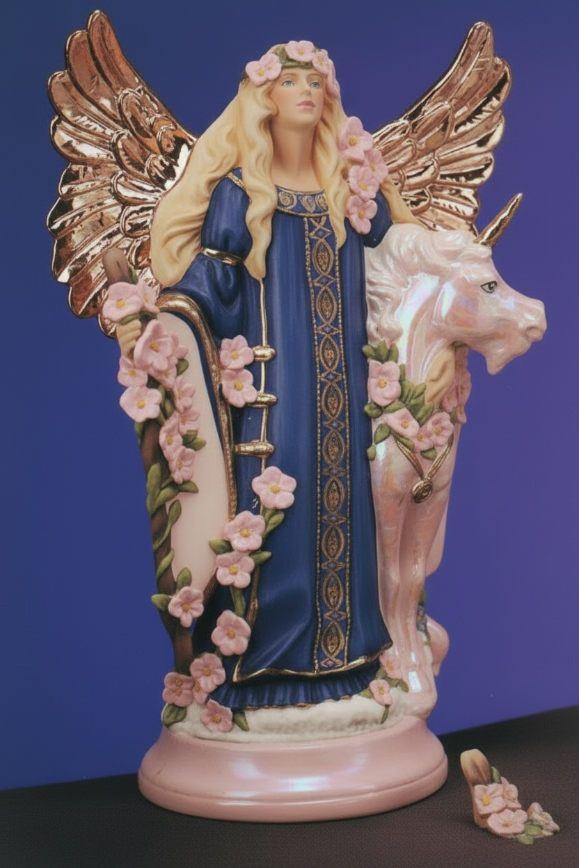 Angel w/Unicorn 12"T