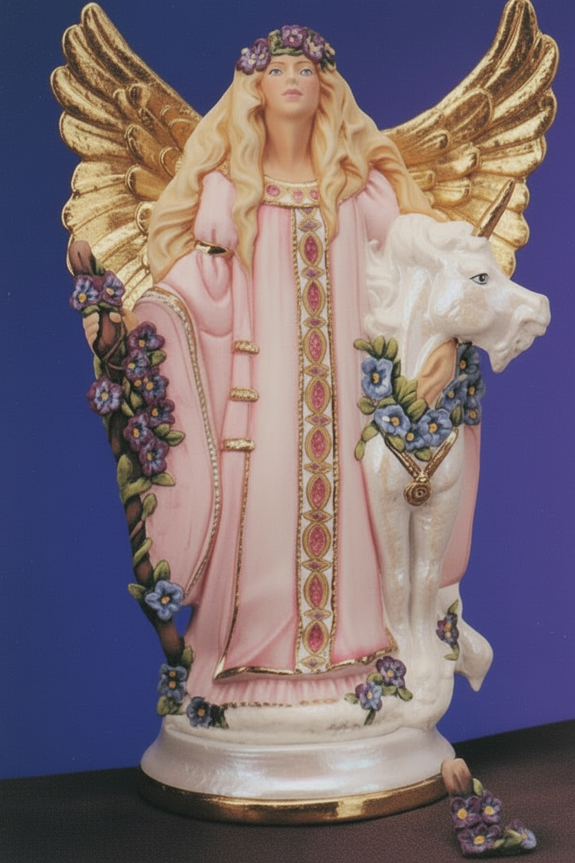 Angel w/Unicorn 12"T