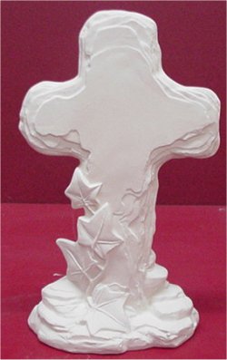 DH Cross w/Ivy leaves 10"t