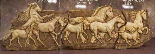 Horse Frieze Set of Three 48.5"L x 12.5W