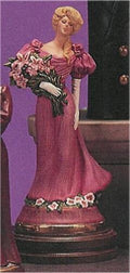 Victorian Lady w/Flowers 12.5"t