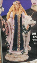 Maiden w/Unicorn 12"T