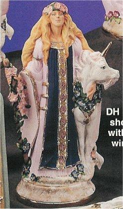 Maiden w/Unicorn 12"T