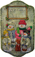 DH Snowmen Welcome Plaque 12"T