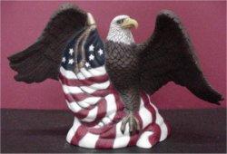 Eagle w/Flag 7.5"hx12"w MK