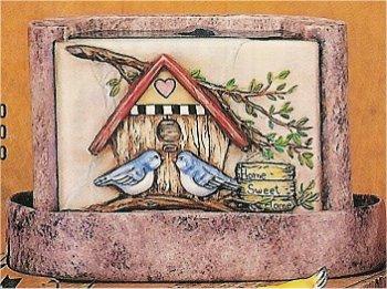 Birdhouse Fountain 11x7"t Tank Glazed