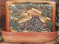 Wolf Fountain 11x7"t Tank Glazed
