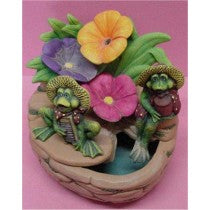 Frog Fountain 7"T  Tank is Glazed