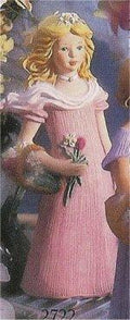 Girl w/Daffodills 9.5"T