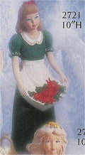 Girl w/Poinsettas 9.5"T