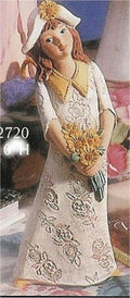 Girl w/Sunflowers 9.5"T