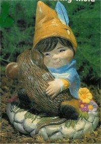 Boy Gnome w/Mouse 3.5"T