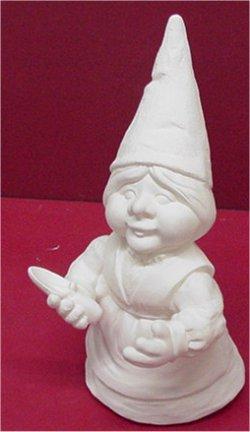 Gnome Lady w/Garden Spade 13"T